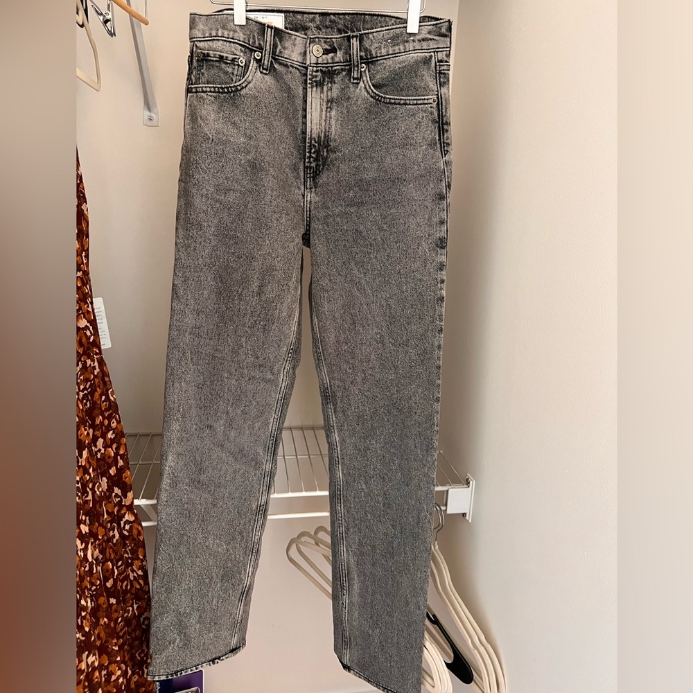 90s straight high rise GAP grey jeans size 29 TALL